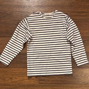 Navy Striped Long Sleeve Tee